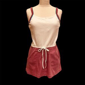Vintage 1980s RR Tennis Mini Dress Golf Fit n Flare Women’s Athletic Stretch M/L